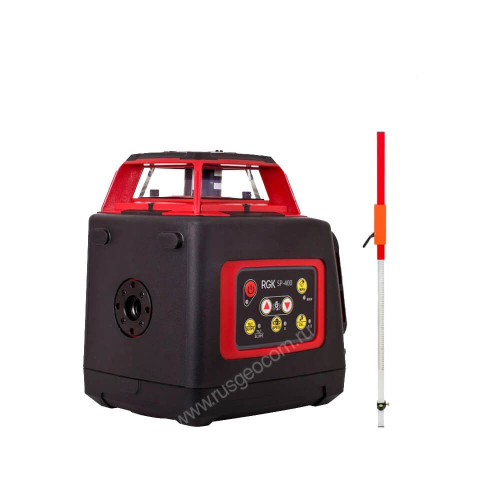 Комплект: ротационный нивелир RGK SP-400 с калибровкой + рейка RGK LR-2