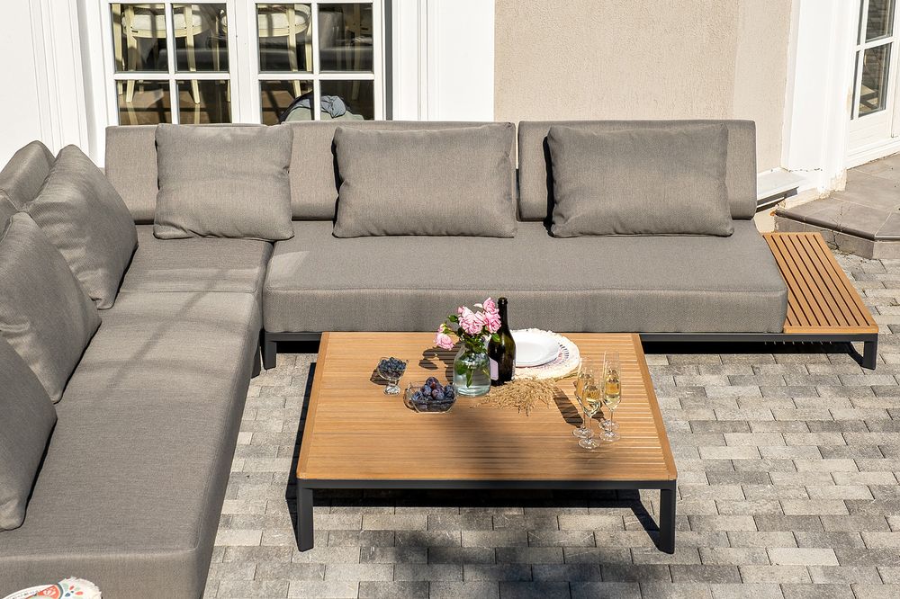 "Амальфи" трансформирующаяся лаунж-зона из алюминия, цвет графит