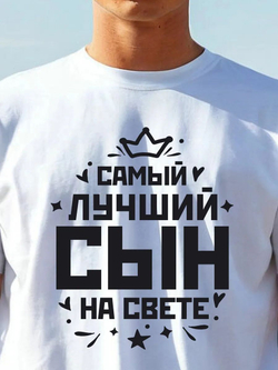 Футболка мужская с принтом лучший сын