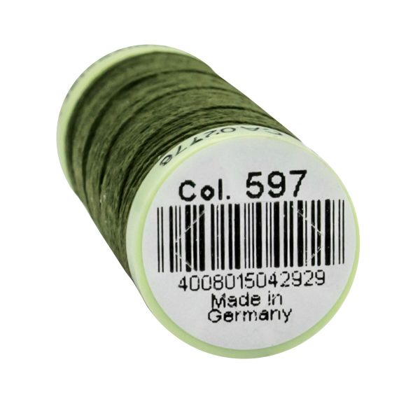 Нитки отделочные Gutermann Top Stitch 30 (30 метров), 5 кат. | 597 зеленый хаки