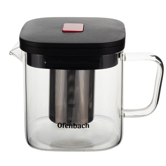 Стеклянный заварочный чайник 0,6 л. Ofenbach NB 100612S с ситечком