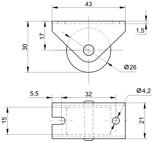 Колесная опора 233М