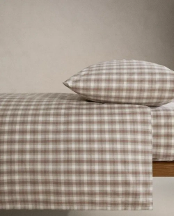 ZARA HOME ДЕТСКИЙ ПОДОДЕЯЛЬНИК ИЗ ФЛАНЕЛИ, КОРИЧНЕВЫЙ