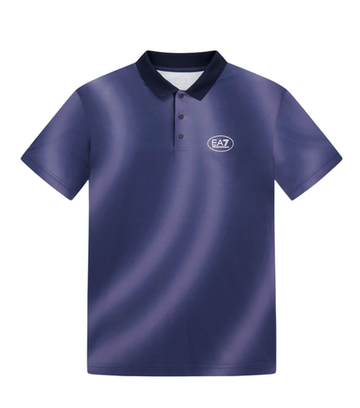 Мужское теннисное поло EA7 Tennis Pro - blue shade