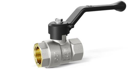 Кран шаровой латунный никелированный внутренняя/внутренняя резьба рычаг, LD Pride