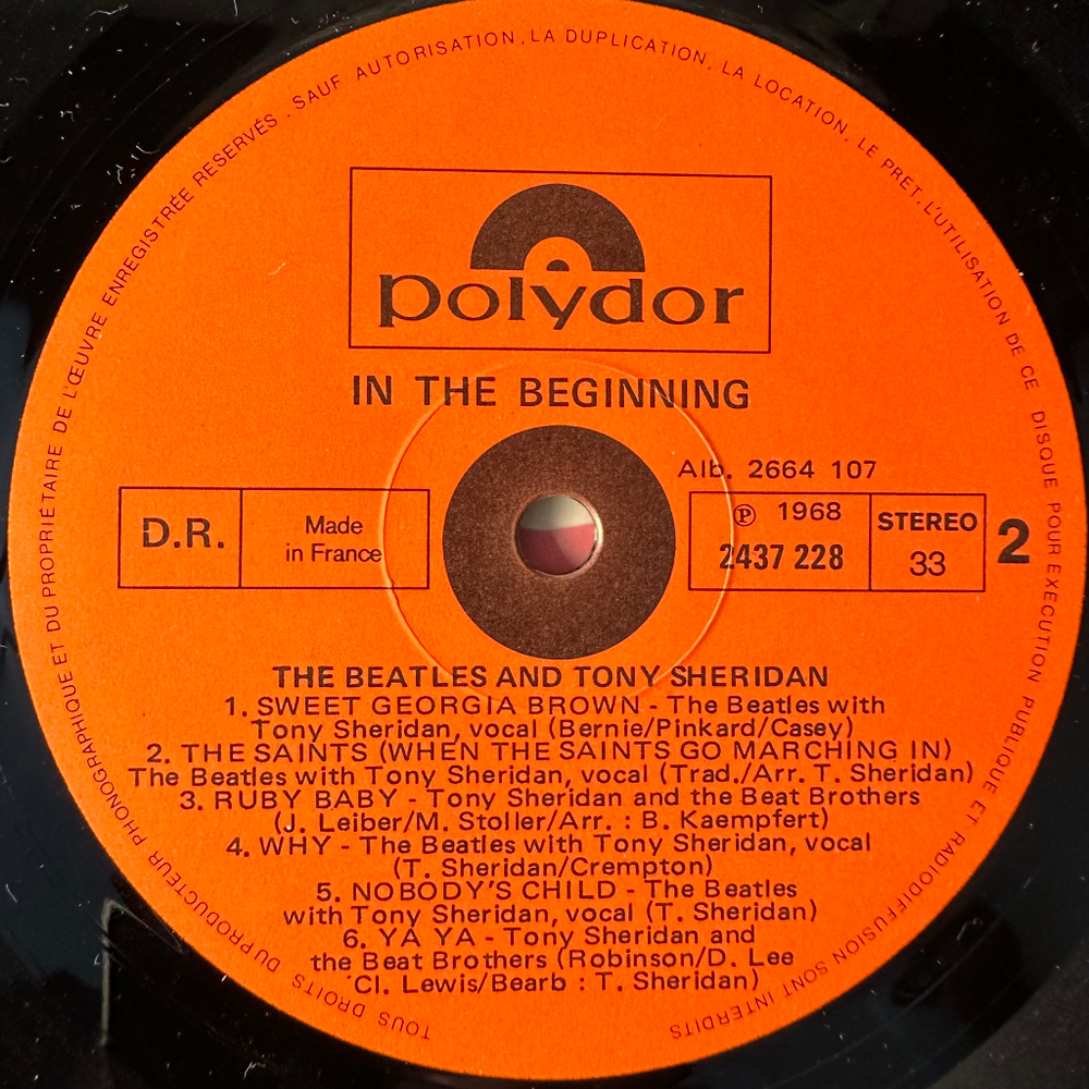 The Beatles ‎– The Beatles First 2LP (Франция 1974г.)