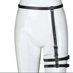 Гартер на одну ногу с поясом One Size (40-50) (Цвет: черный)