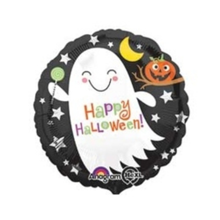 Шар (18"/46 см) Круг, Привидение с леденцом 1 шт.