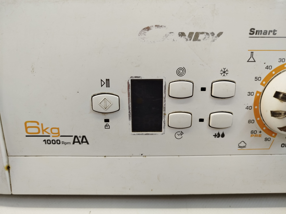 411 Силовой модуль управления в сборе с панелью индикации для стиральной машины Candy CTDF1006 / ED 5752BO б/у