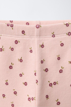 ZARA ЛЕГИНСЫ В РУБЧИК С ЦВЕТОЧНЫМ ПРИНТОМ, РАЗНОЦВЕТНЫЙ