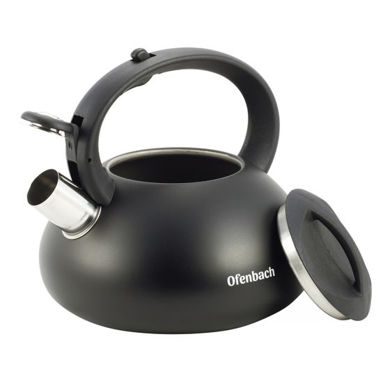 Чайник 2,5 л. из нержавеющей стали со свистком Ofenbach NB 100302 и ручкой из нейлона