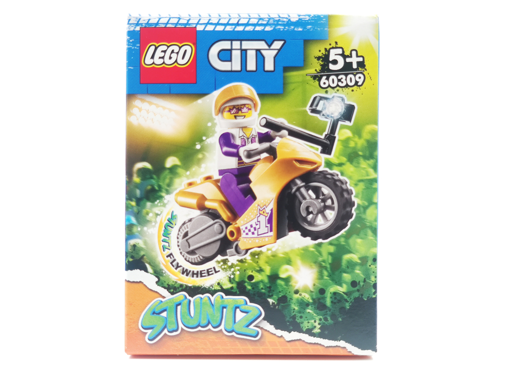 Конструктор LEGO City Stuntz, 60309, Трюковый мотоцикл с экшн-камерой
