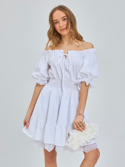 Сарафан летний однотонный для девочки белый