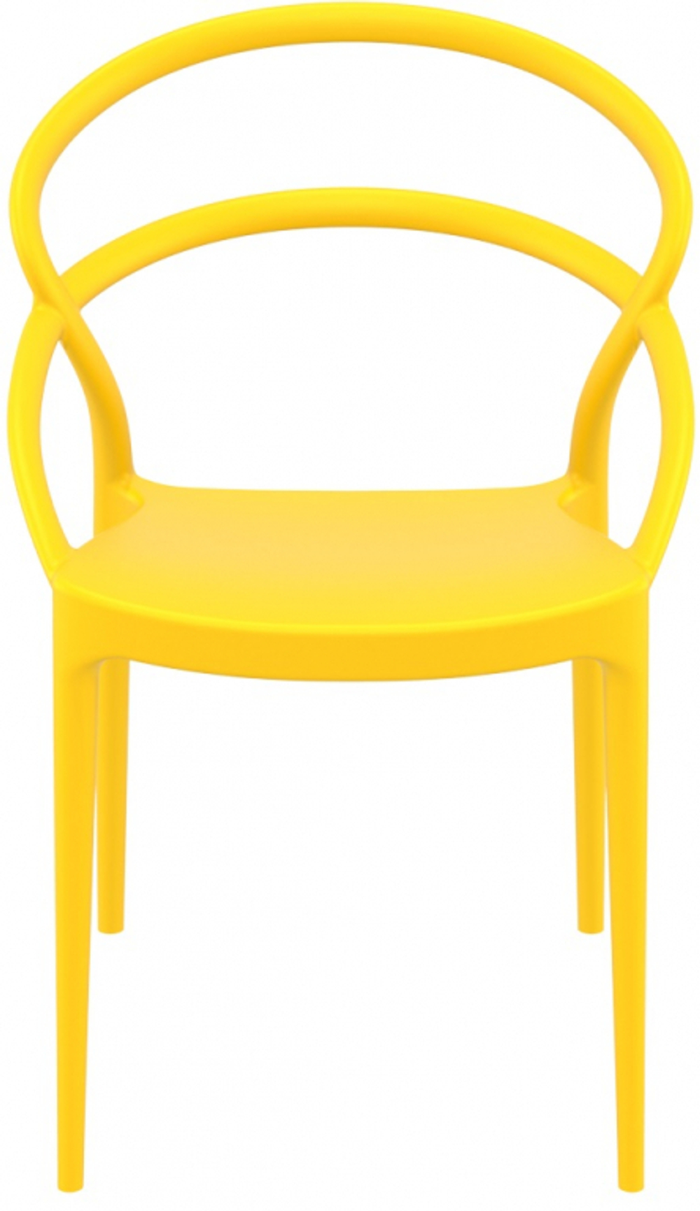 Кресло пластиковое Siesta Contract Pia, желтый