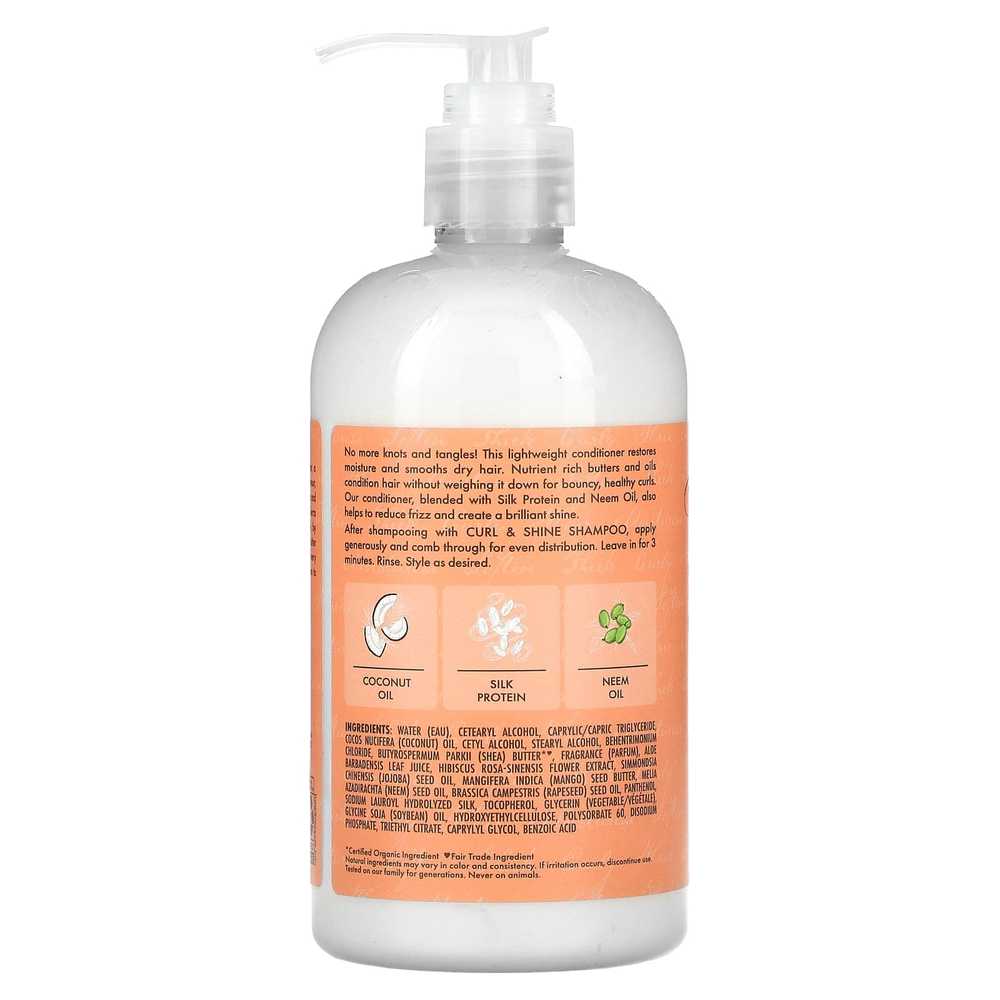 SheaMoisture, кондиционер для завивки и блеска, кокос и гибискус, 384 мл (13 жидких унций)
