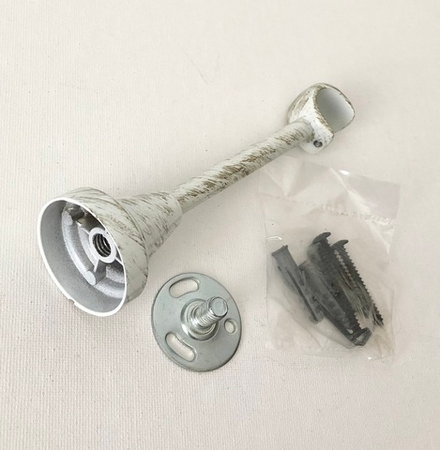 Кронштейн стеновой для труб d19 мм однорядный, цвет белое золото ампир