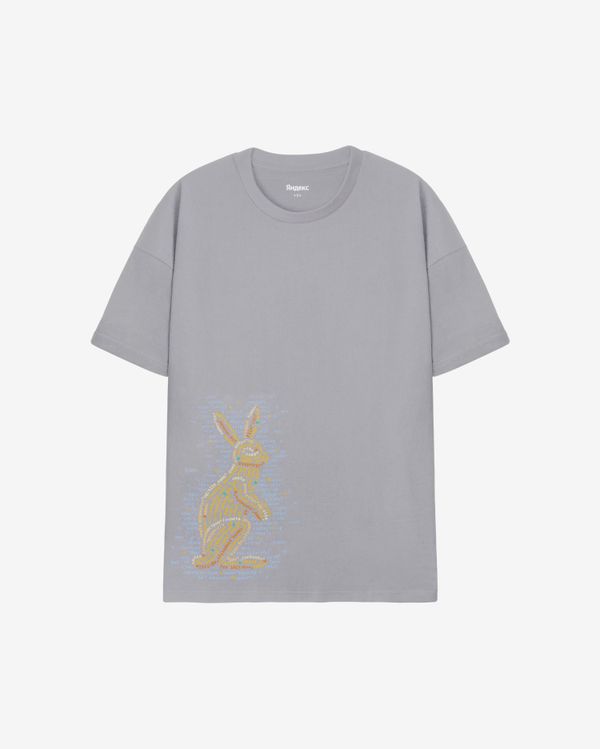 Футболка «Культурный код Санкт-Петербурга» Заяц серая - фото 1