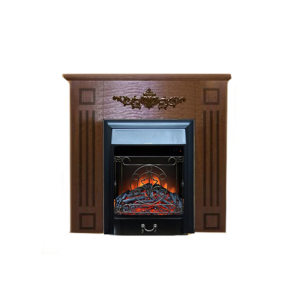 Каминокомплект Glenrich Лотос М портал шоколадный с очагом Majestic BL 96х36х92,6 см