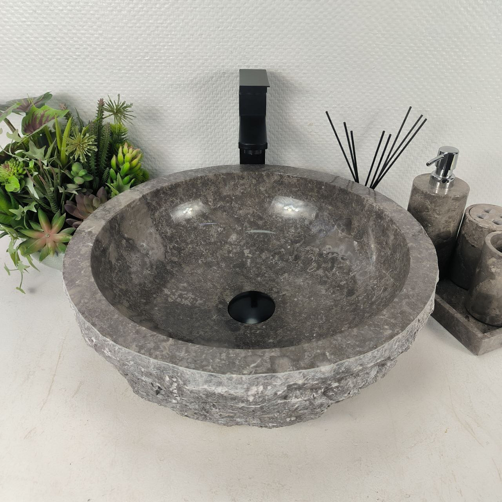 Раковина из мрамора Erozy Grey EM-64671 46*46*15 0185