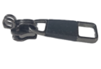 Бегунок для чемодана №8 широкий, темный никель