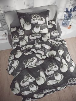 Простынь на резинке Сказка "Fluffy" 90х200 см, поплин