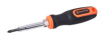 Отвертка ERGO 6 в 1 со вставками Tactix 205211