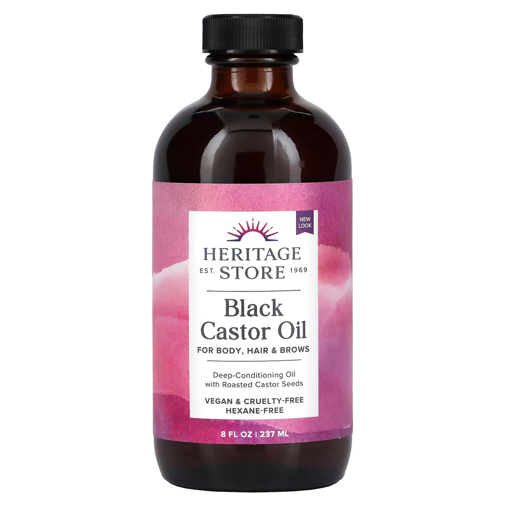 Heritage Store black castor oil Черное касторовое масло 237 мл.