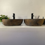 Раковина из речного камня ПАРА! RS-65343 49*34*15 0865
