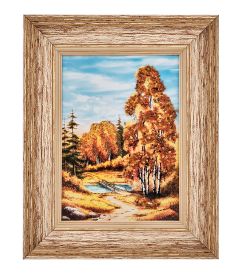 AMB-01/82 Картина «Созвучие природы» (с янтарной крошкой) пласт.рамка 33х42см