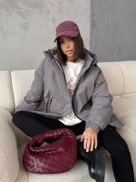 Куртка весенняя удлиненная с капюшоном