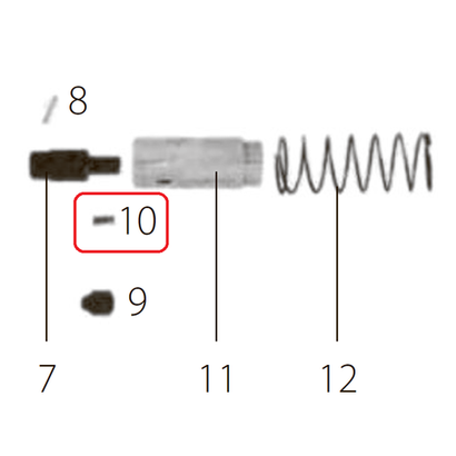 Запчасть №10 для FDPAG-H8. Пружина стопорного штифта