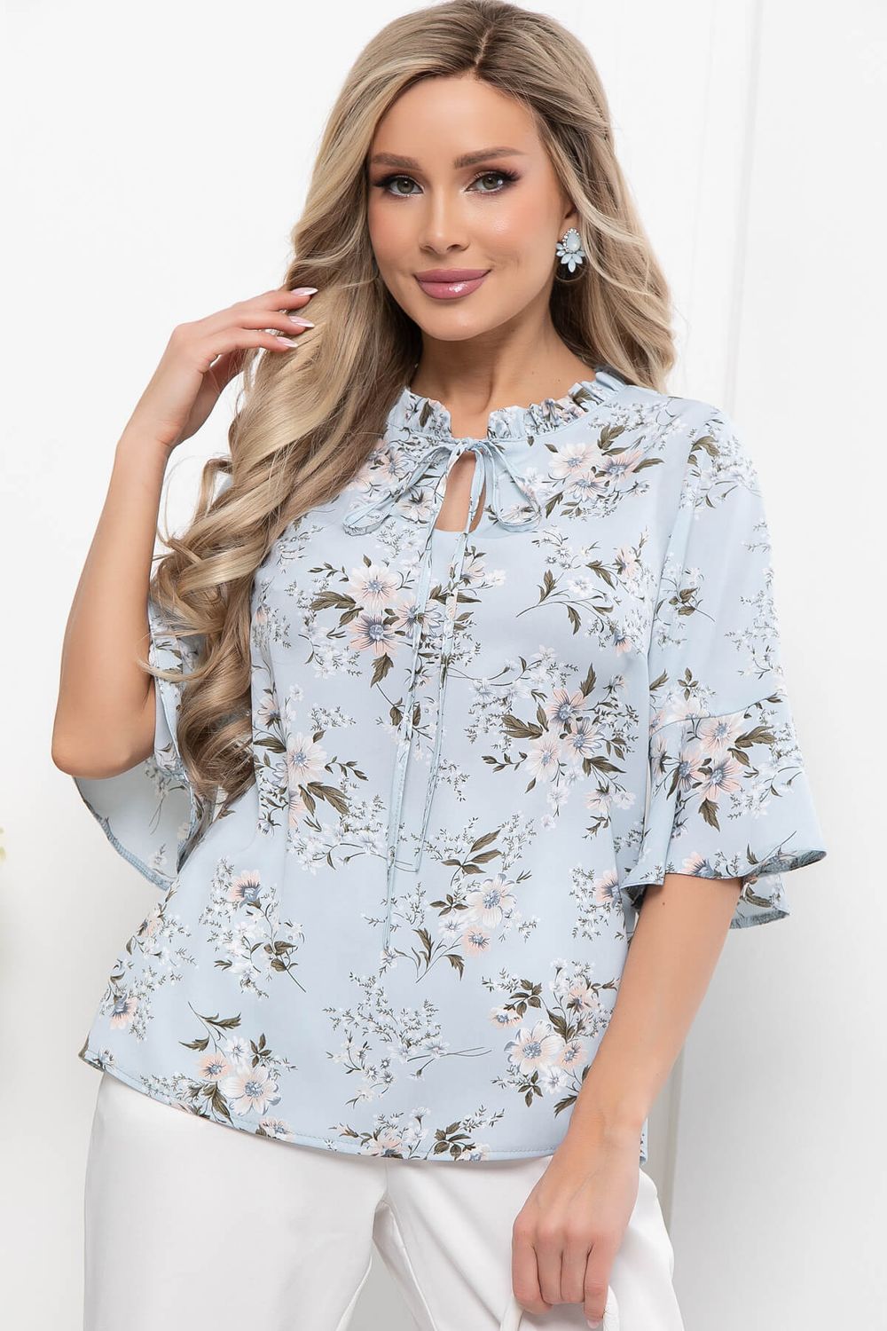 Блуза "Лоретта" (голубая) НЬЮ Б8995 LT Collection (Акция)