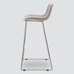 Барный стул Neo Soft 77 см, серый, ножки хром