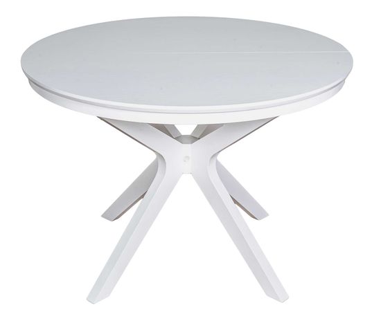 Стол VERONA 1100 CV с круглой столешницей, шпон , белая эмаль