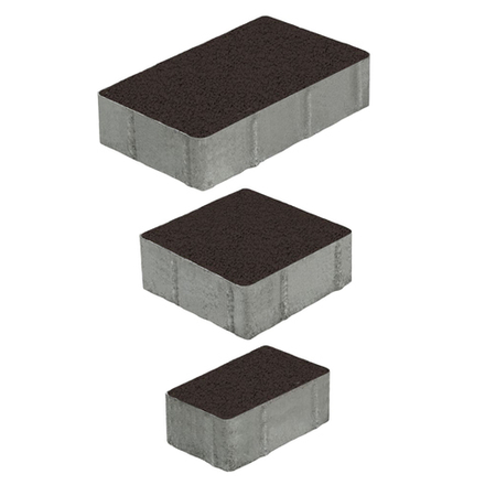 Тротуарная плитка СТАРЫЙ ГОРОД - Гранит Коричневый, комплект из 3 видов плит