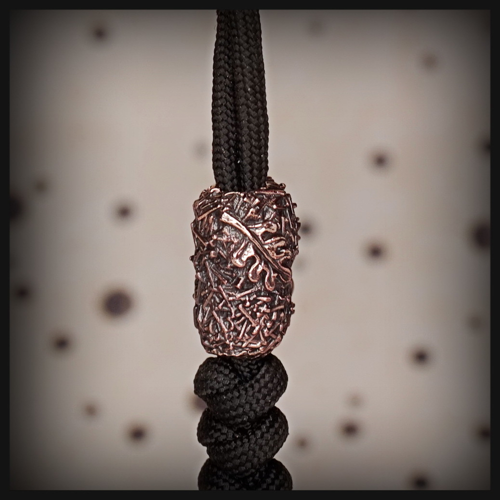 Темлячная бусина "Ежик" для ножей , бронза