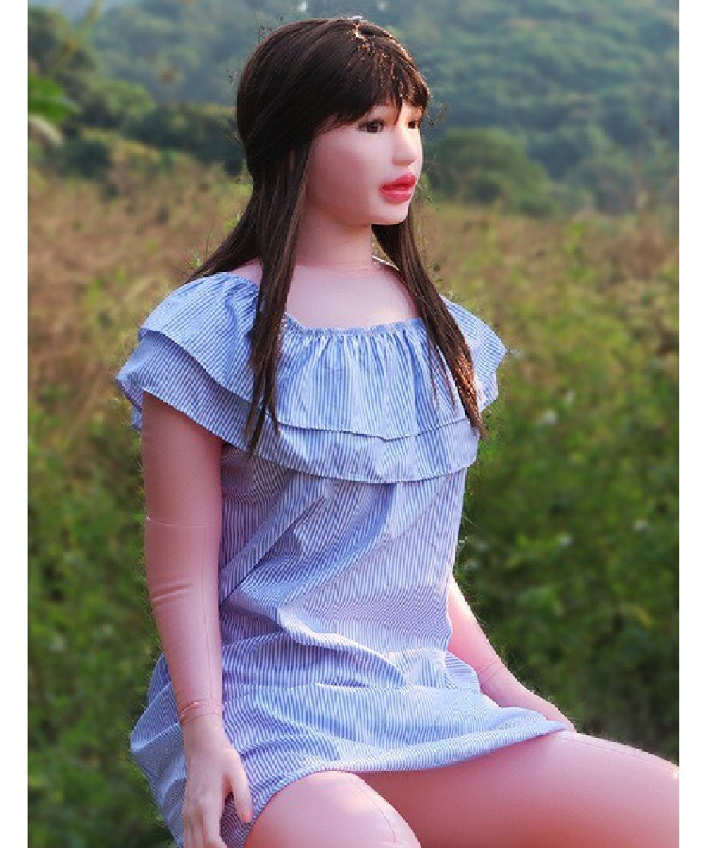 Кукла надувная с вибрацией звуком и реалистичной головой Ester три отверстия 160 см