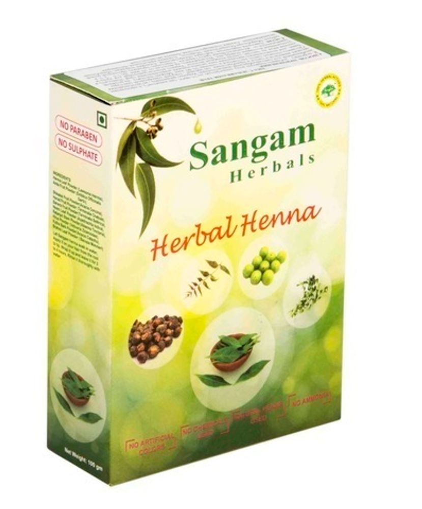 Хна Sangam Herbals с добавками трав порошок Herbal Henna 100 г