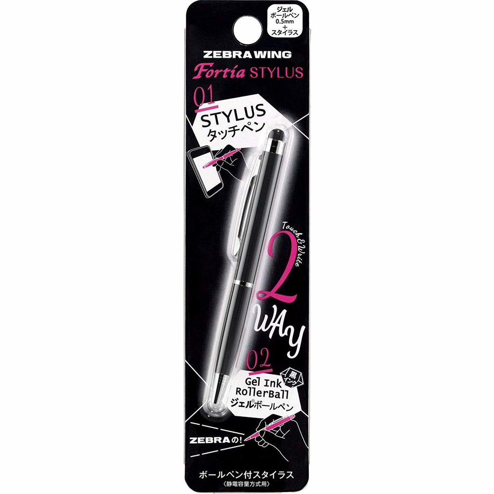 Ручка-стилус Zebra Fortia Stylus - черная (блистер)