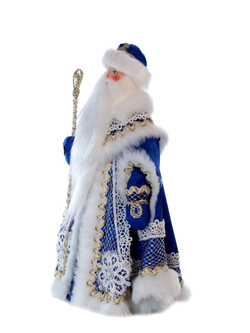 Кукла коллекционная Дед Мороз в кружевной шубе