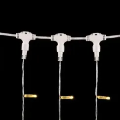 Светодиодный занавес с колпачком 2*3 м., 600 теплых белых LED ламп, прозрачный провод ПВХ, IP65, LTC (PCL602CAP-10-2WW)