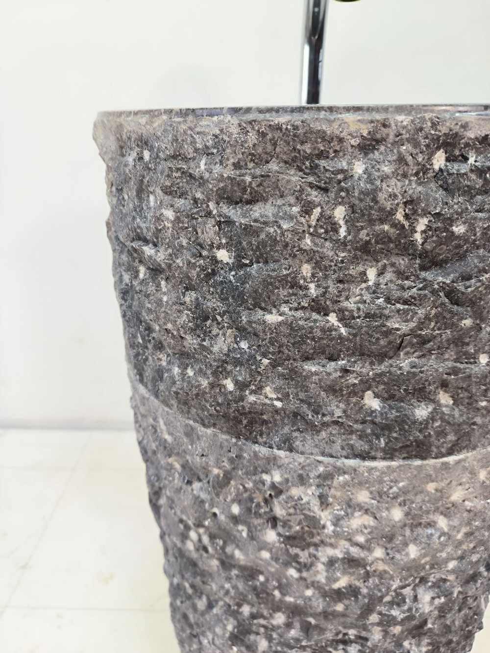 Раковина напольная из мрамора Pedestal Grey Marmo MN-65925 40х40х90 из натурального камня