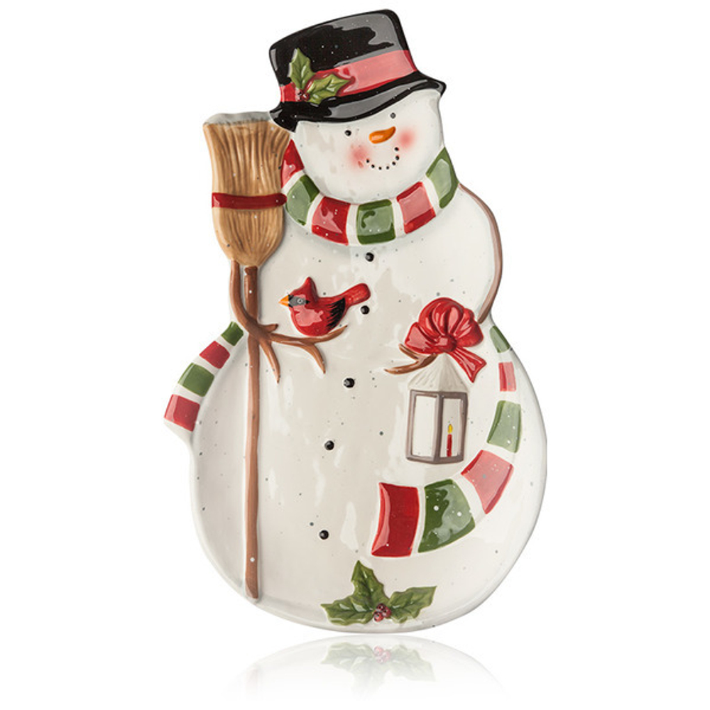 Блюдо фигурное Certified Int. Сани снеговика 43см