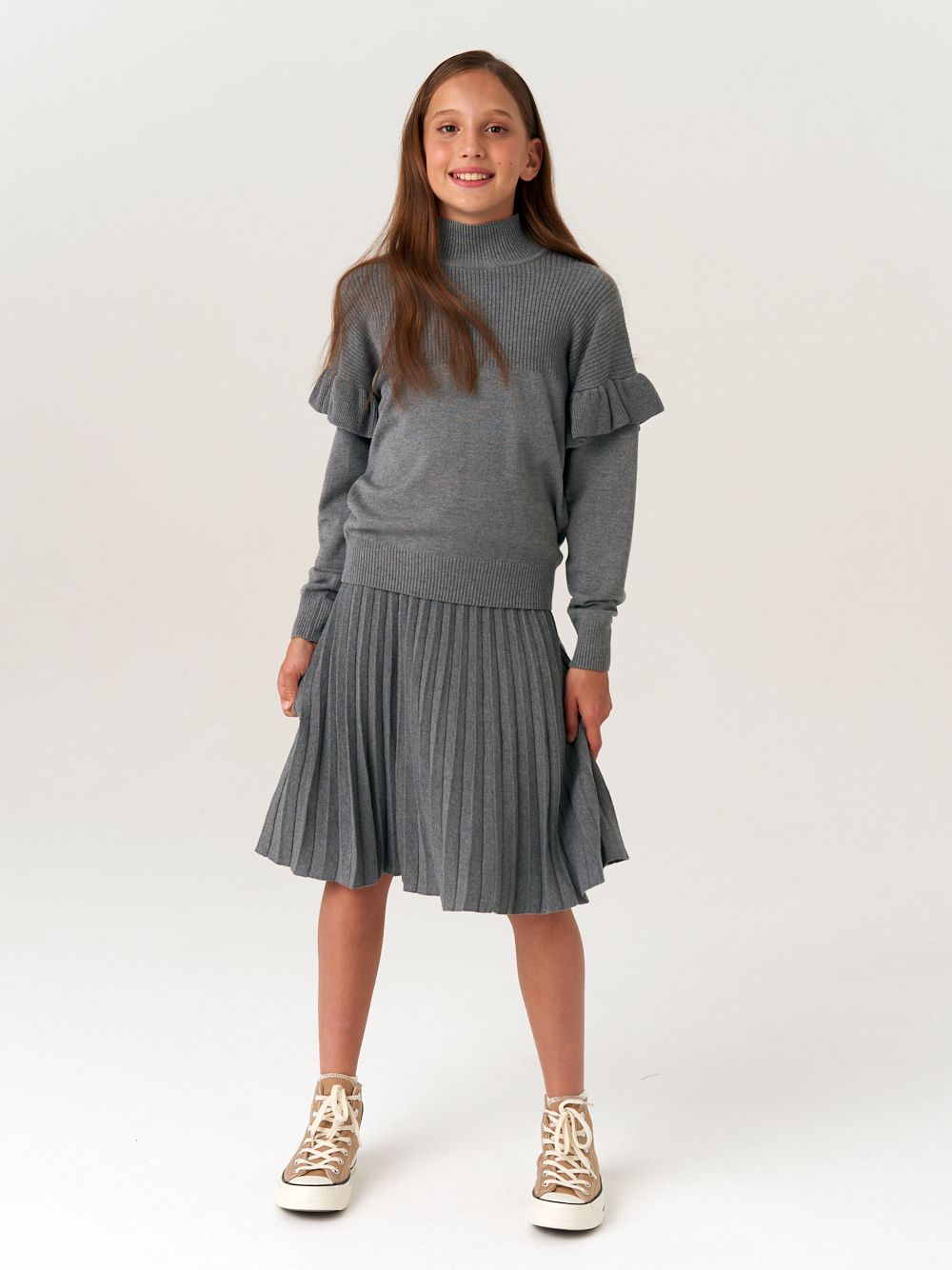 Джемпер для девочки AT244 серый