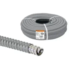 Металлорукав в ПВХ-изоляции РЗ-Ц-П 32 серый без протяжки (20м) TDM SQ0407-0432 ( D.скобы 38-40мм)