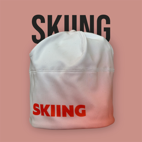 Шапка Skiing (бело-красная новая)
