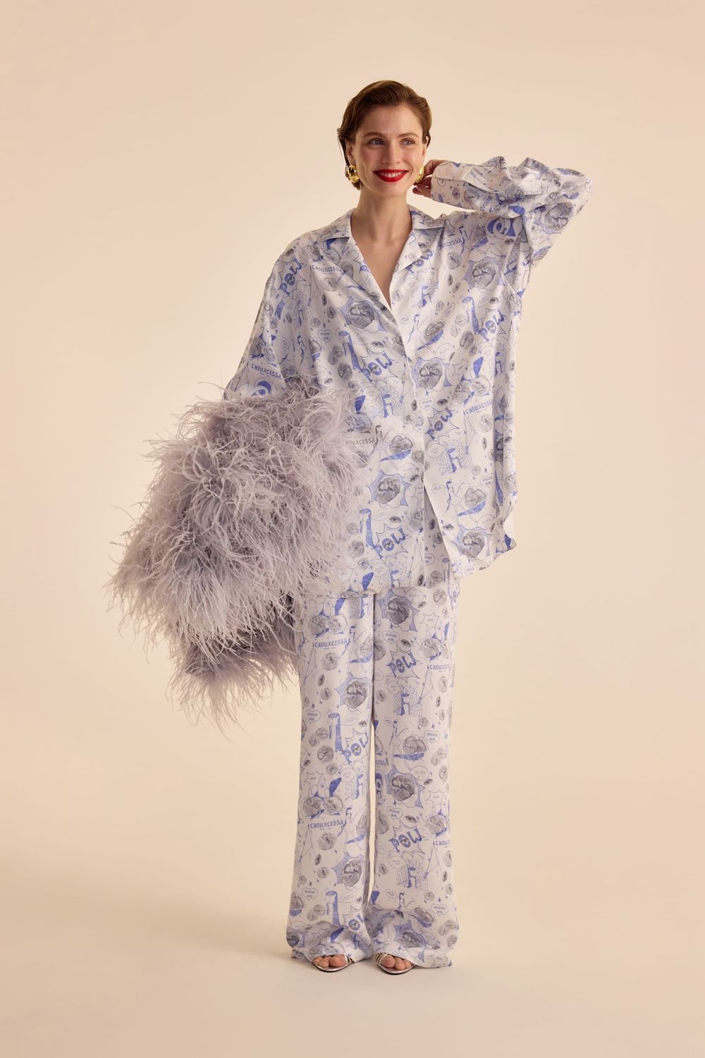 Рубашка с принтом (Guilty Pleasure), белая