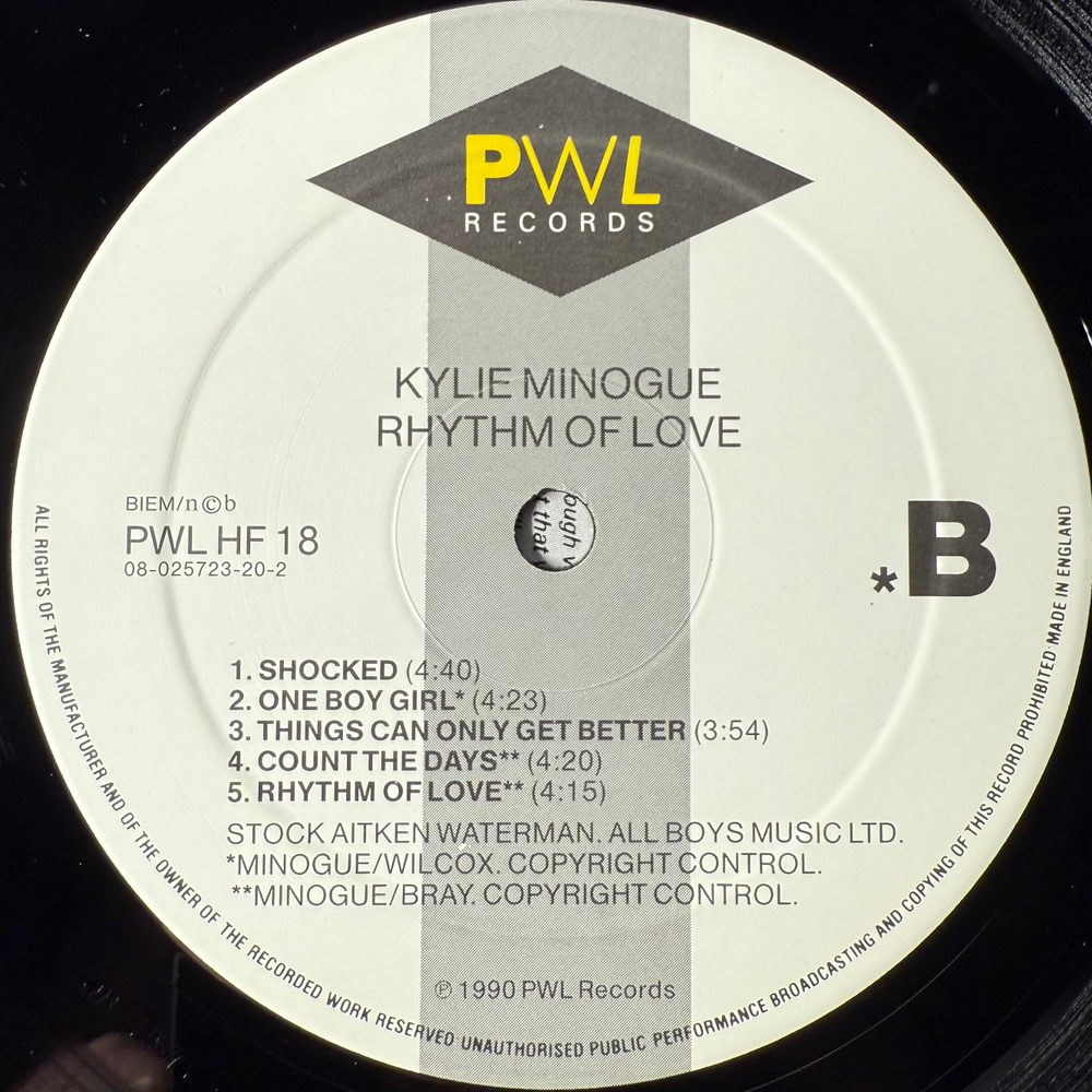 Kylie – Rhythm Of Love (Скандинавия 1990г.)