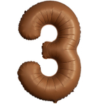 Шар фольгированный Цифра 3 101 см (Коричневый)