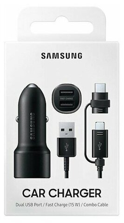 АЗУ Samsung EP-L1100 двухпортовое microUSB/Type-C с функцией быстрой зарядки,черный (EP-L1100WBEGRU)